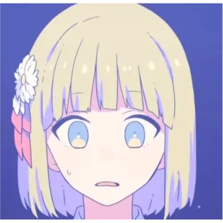 😳 Anime, Meisje, Leuk, Personage, Expressie telegram sticker