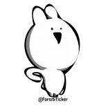 👍 @tontonfriends dễ thương, thỏ, trắng, hoạt hình, động vật, tontonfriends telegram sticker