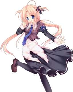 😀 Anime, Fille, Mignon, Dessin animé, Illustration whatsapp sticker