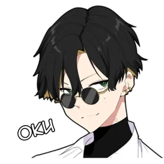 👍 OK! Anime, Sticker, Cool, Garçon, Ok whatsapp sticker