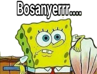 😞 Spongebob Bosanyerrr.... spongebob, squarepants, drôle, dessin animé telegram sticker