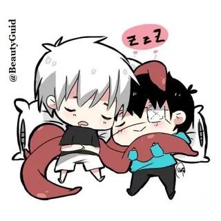 😴 zzz anime, chibi, sleeping, cartoon, cute telegram sticker