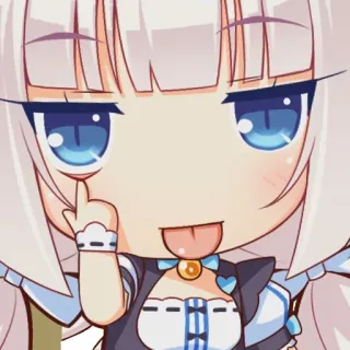 😜 anime, cat, middle finger, offensive, cute whatsapp sticker