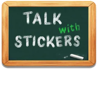 🗣 TALK with STICKERS naklejki, rozmowa, wiadomość, komunikacja, tablica telegram sticker