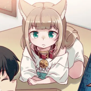 🎶 sakan Anime, Catgirl, Kawaii, Carino whatsapp sticker