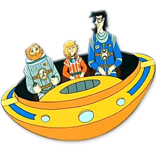 🚀 Weltraum, Raumschiff, Cartoon, Science Fiction, Figuren telegram sticker