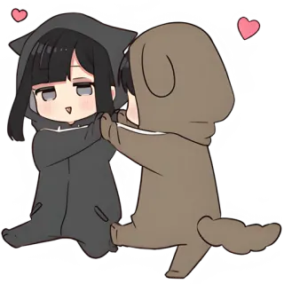 💃 アニメ, カップル, 愛, かわいい, 友情, マンガ whatsapp sticker