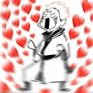 ❤️ Anime, Corazones, Amor, Enojado, Personaje telegram sticker