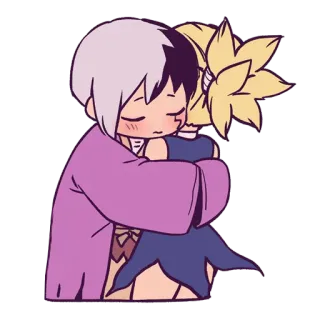 ❤️ 애니메이션, 만화, 포옹, 귀여운 telegram sticker