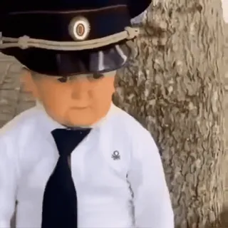 👮‍♂️ Hasbulla Hasbulla, Meme, Funny, Cute, Kid, Uniform telegram sticker
