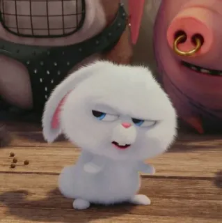 🐰 Snowball The Secret Life of Pets bunny, rabbit, animal, cute, cartoon, movie character telegram sticker