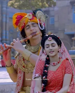 🥰 Radha Krishna Radhe Krishna fn Kokum Radha, Krishna, Hinduísmo, divindade, espiritual, indiano telegram sticker