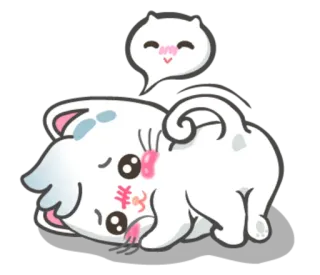 😚 cat, sleeping, cute, kawaii telegram sticker