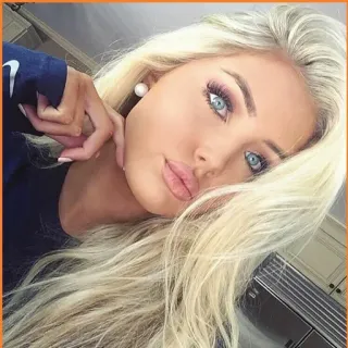 👩‍🦳 wanita, rambut pirang, potret, kecantikan, gadis, makeup telegram sticker
