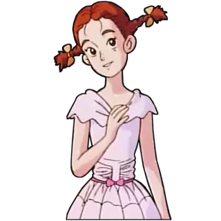 😗 cartoon, girl, dress, character, anime, illustration telegram sticker
