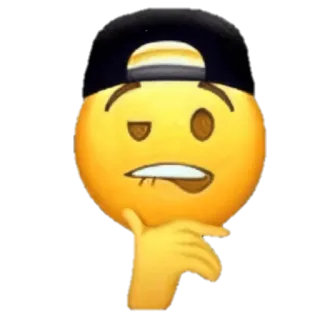 😎 emoji, suy nghĩ, bối rối, câu hỏi whatsapp sticker