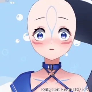 👾 Daily Sub Goal: 89/15 Vtuber, Anime, Avatar, Streaming, Personaggio telegram sticker