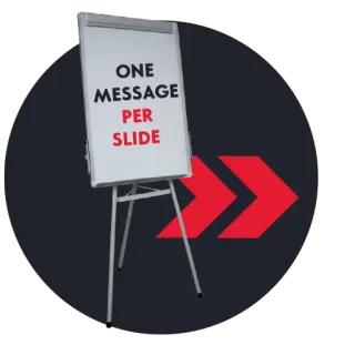 👆 ONE MESSAGE PER SLIDE mensaje, diapositiva, presentación, reunión, comunicación, flecha whatsapp sticker
