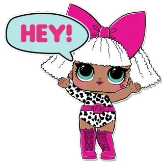 👋 HEY! lol surprise, lol doll, cartoon, doll, toy telegram sticker