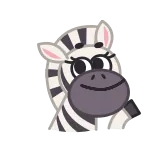 👋 zebra, animal, cute, cartoon, sticker telegram sticker