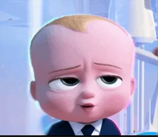 😏 Boss Baby The Boss Baby em bé, bộ com lê, hoạt hình, phim hoạt hình whatsapp sticker