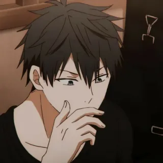 ⛓ anime, man, cartoon, guy, portrait whatsapp sticker