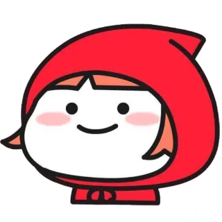 🧒 kreskówka, postać, słodki, czerwony, kaptur, dziewczyna telegram sticker