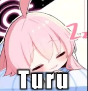 😴 Turu anime, sleepy, kawaii, sleeping, anime girl telegram sticker