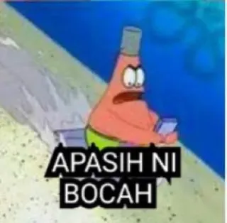 👾 Patrick Star Spongebob Squarepants APASIH NI
BOCAH patrick star, spongebob, meme, apasih ni, bocah telegram sticker