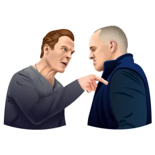 😡 argumento, desacordo, zangado, conversa, disputa, confronto telegram sticker