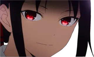😈 Kaguya Shinomiya Kaguya-sama: Love Is War Anime, Kaguya-sama, Love is War, Kaguya Shinomiya, Manga, Occhi rossi telegram sticker