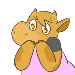 😳 Cartone animato, Illustrazione, Carino, Animale, Animato, Personaggio telegram sticker