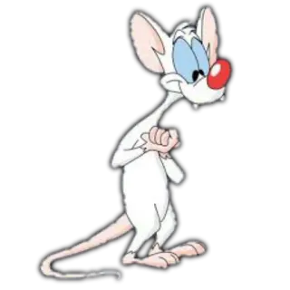 🤓 Pinky Animaniacs cartone animato, topo, Pinky, Animaniacs, personaggio, adesivo telegram sticker