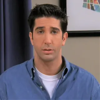 😕 Ross Geller Friends uomo, programma tv, attore, ritratto telegram sticker