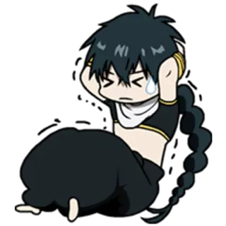 😣 Anime, Dibujos animados, Triste, Llorando, Personaje, Preocupado whatsapp sticker