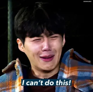😑 I can't do this! pleurs, émotionnel, triste, homme telegram sticker