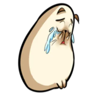 😢 carlino, perro, llorando, triste, emoji, sticker telegram sticker