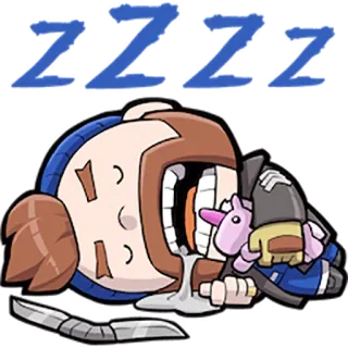 🌙 ZZZZ sleeping, tired, zzz, sleepy, nap, cartoon whatsapp sticker