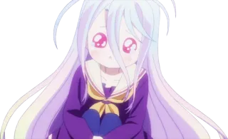 😢 Shiro No Game No Life Anime, Shiro, No Game No Life, Manga, Kawaii, Lindo whatsapp sticker