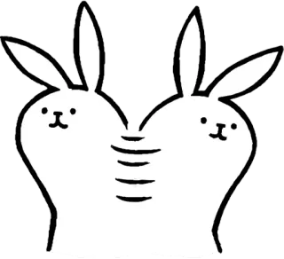 😳 coniglio, carino, animale, coniglietto, cartone animato, illustrazione telegram sticker