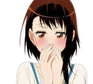 😓 garota anime, envergonhada, corando, fofa, desenho animado telegram sticker