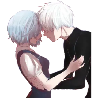 😚 Anime, Romance, Coppia, Amore, Relazione, Affetto, Bacio telegram sticker