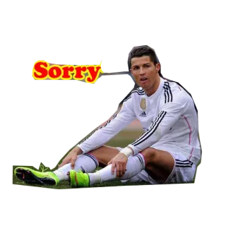 🙏 Cristiano Ronaldo Sorry calcio, calcio, sport, scusa, giocatore telegram sticker