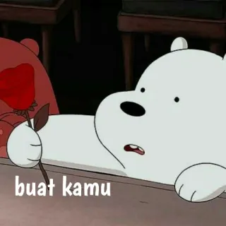 ✨ buat kamu we bare bears, oso polar, dibujos animados, amor, flor telegram sticker
