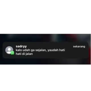 🫥 kalo udah ga sejalan, yaudah hati hati di jalan telegram sticker