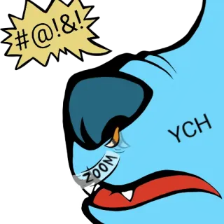 😝 #@!&! cartoon, anger, offensive telegram sticker