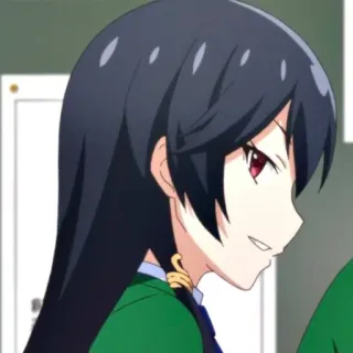 📗 Anime, Manga, Meisje, Schooluniform, Personage, Cartoon, Animatie telegram sticker
