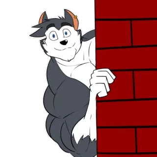🙂 Furry, Cartone animato, Antropomorfo, Animale, Husky telegram sticker