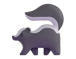 🦨 skunk, animal, mammal, wildlife, nature telegram sticker