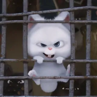 🐰 Snowball The Secret Life of Pets rabbit, bunny, animal, cartoon, cute, pet, funny telegram sticker